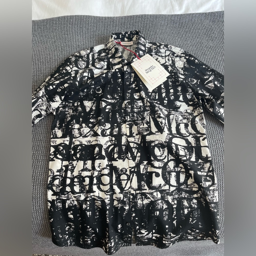 Alexander McQueen shirt. Black and white. Brand new with tags, never worn.